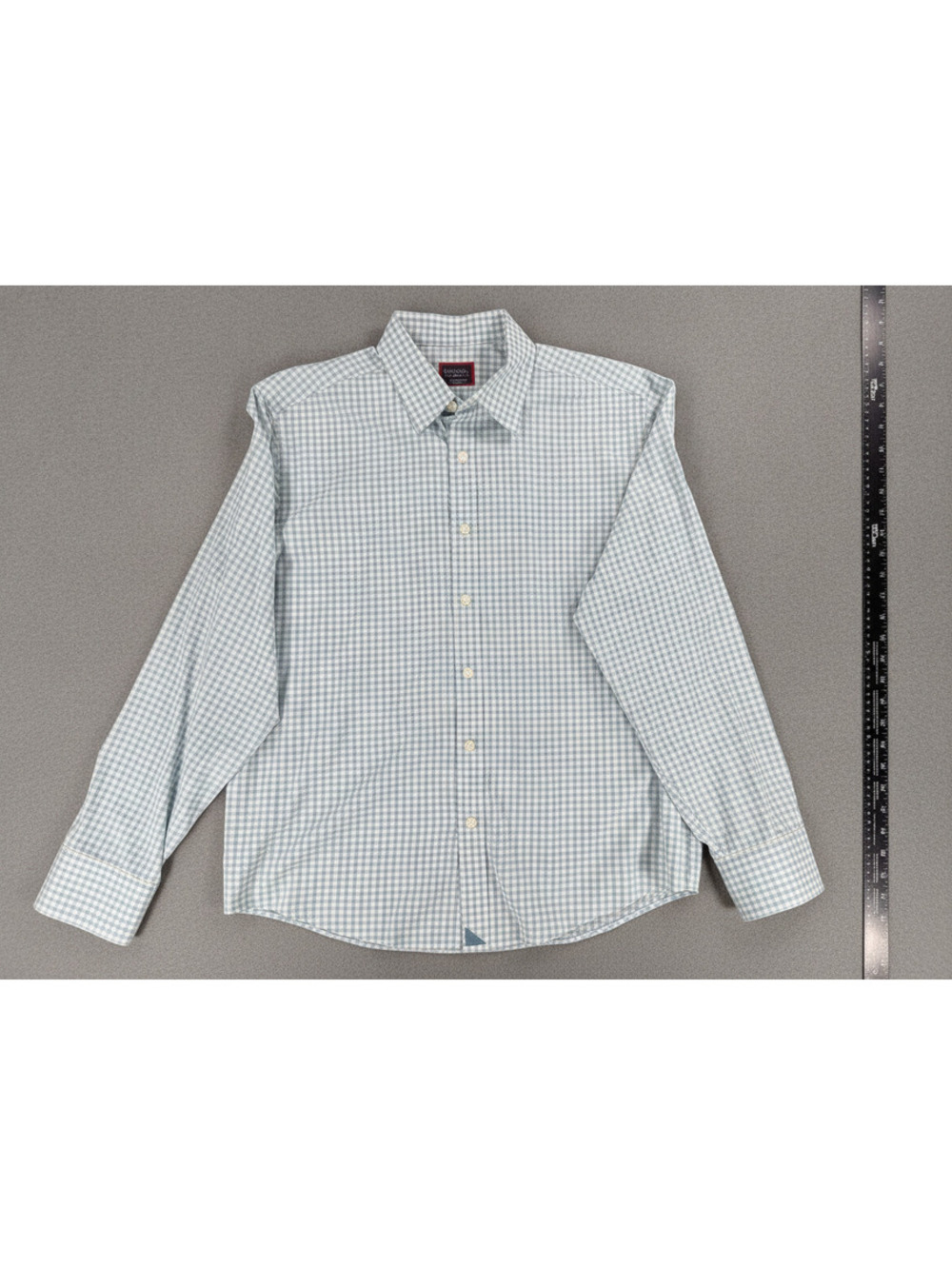 Untuckit Medium Men's Button-Down Shirt Blue and White Check
